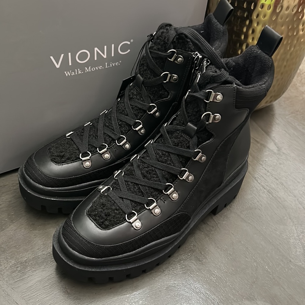 Vionic Jaxen Women's Arch Supportive Combat Boots - Picture 7 of 13